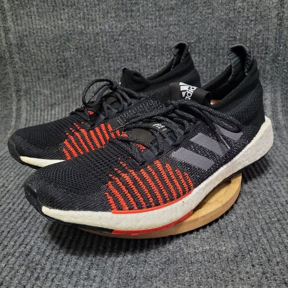 Adidas‎ Running Shoes Men's Size 13 Black Solar Red PulseBoost HD FU7333 - Picture 5 of 13